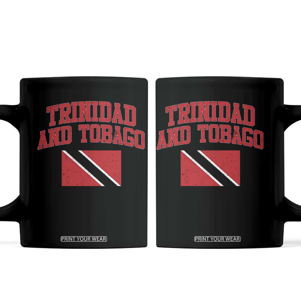 Trinidad And Tobago Athletic Throwback Design Coffee Mug Vintage Trinidadian Flag