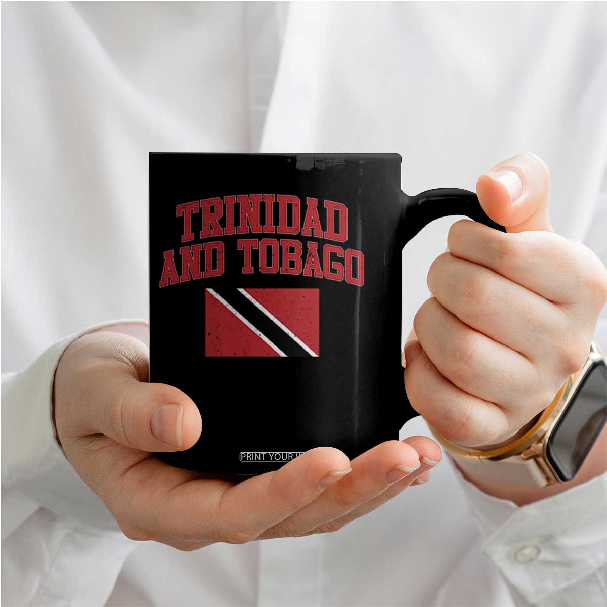 Trinidad And Tobago Athletic Throwback Design Coffee Mug Vintage Trinidadian Flag