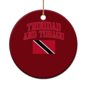 Trinidad And Tobago Athletic Throwback Design Ceramic Ornament Vintage Trinidadian Flag