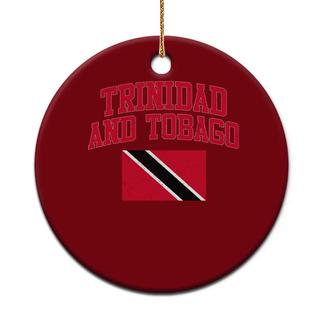 Trinidad And Tobago Athletic Throwback Design Ceramic Ornament Vintage Trinidadian Flag TS11 1pc Red Print Your Wear