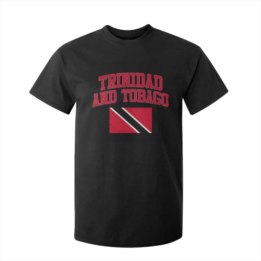 Trinidad And Tobago Athletic Throwback Design T Shirt For Kid Vintage Trinidadian Flag
