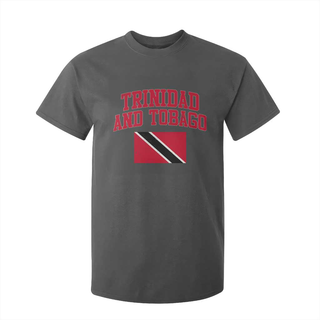 Trinidad And Tobago Athletic Throwback Design T Shirt For Kid Vintage Trinidadian Flag