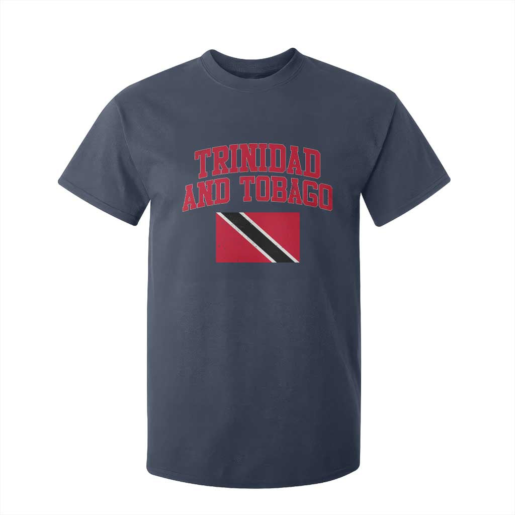 Trinidad And Tobago Athletic Throwback Design T Shirt For Kid Vintage Trinidadian Flag
