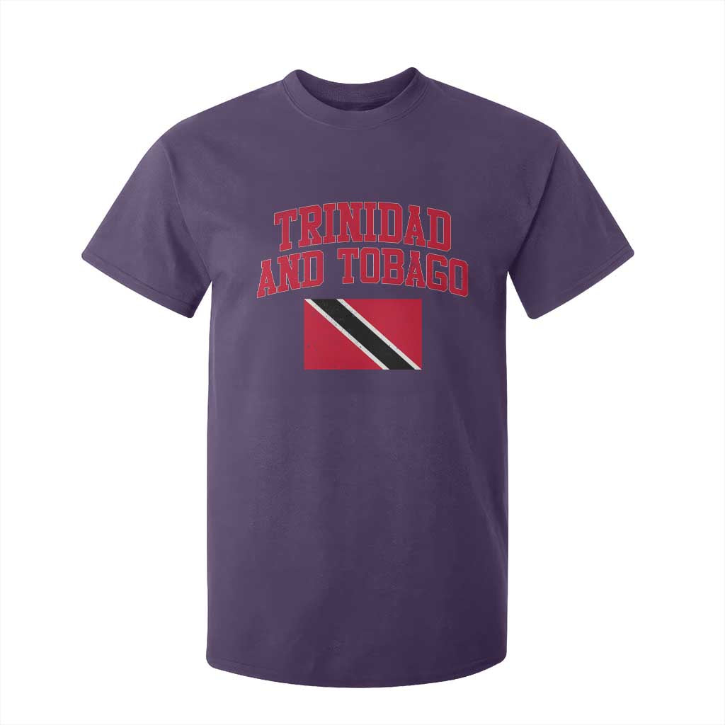 Trinidad And Tobago Athletic Throwback Design T Shirt For Kid Vintage Trinidadian Flag