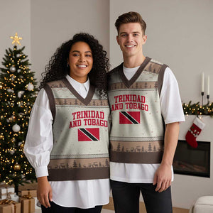 Trinidad And Tobago Athletic Throwback Design V-Neck Knit Sweater Vest Vintage Trinidadian Flag