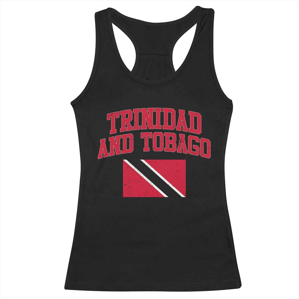 Trinidad And Tobago Athletic Throwback Design Racerback Tank Top Vintage Trinidadian Flag