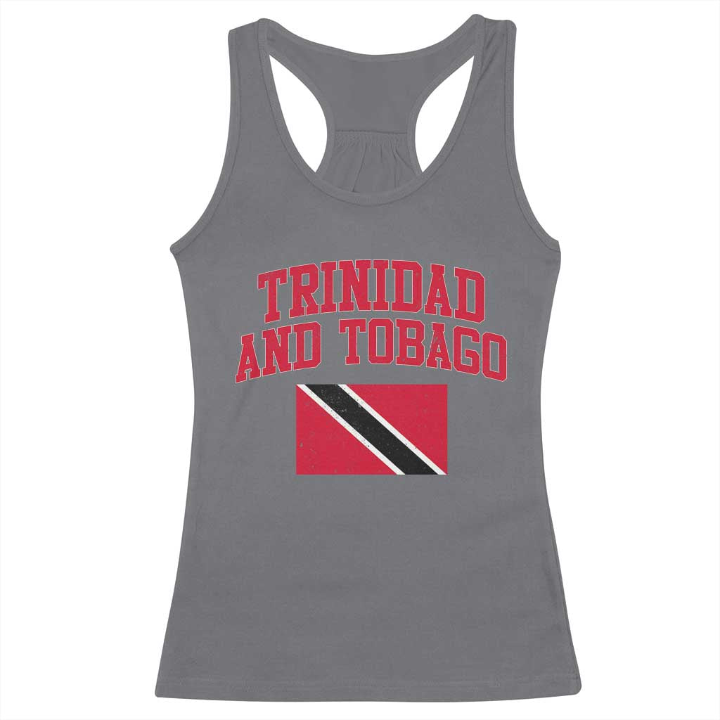 Trinidad And Tobago Athletic Throwback Design Racerback Tank Top Vintage Trinidadian Flag