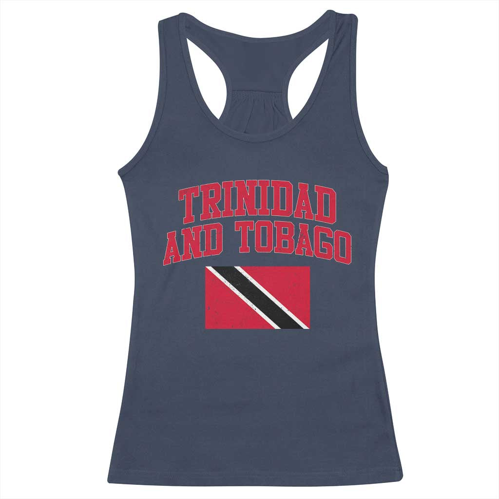 Trinidad And Tobago Athletic Throwback Design Racerback Tank Top Vintage Trinidadian Flag
