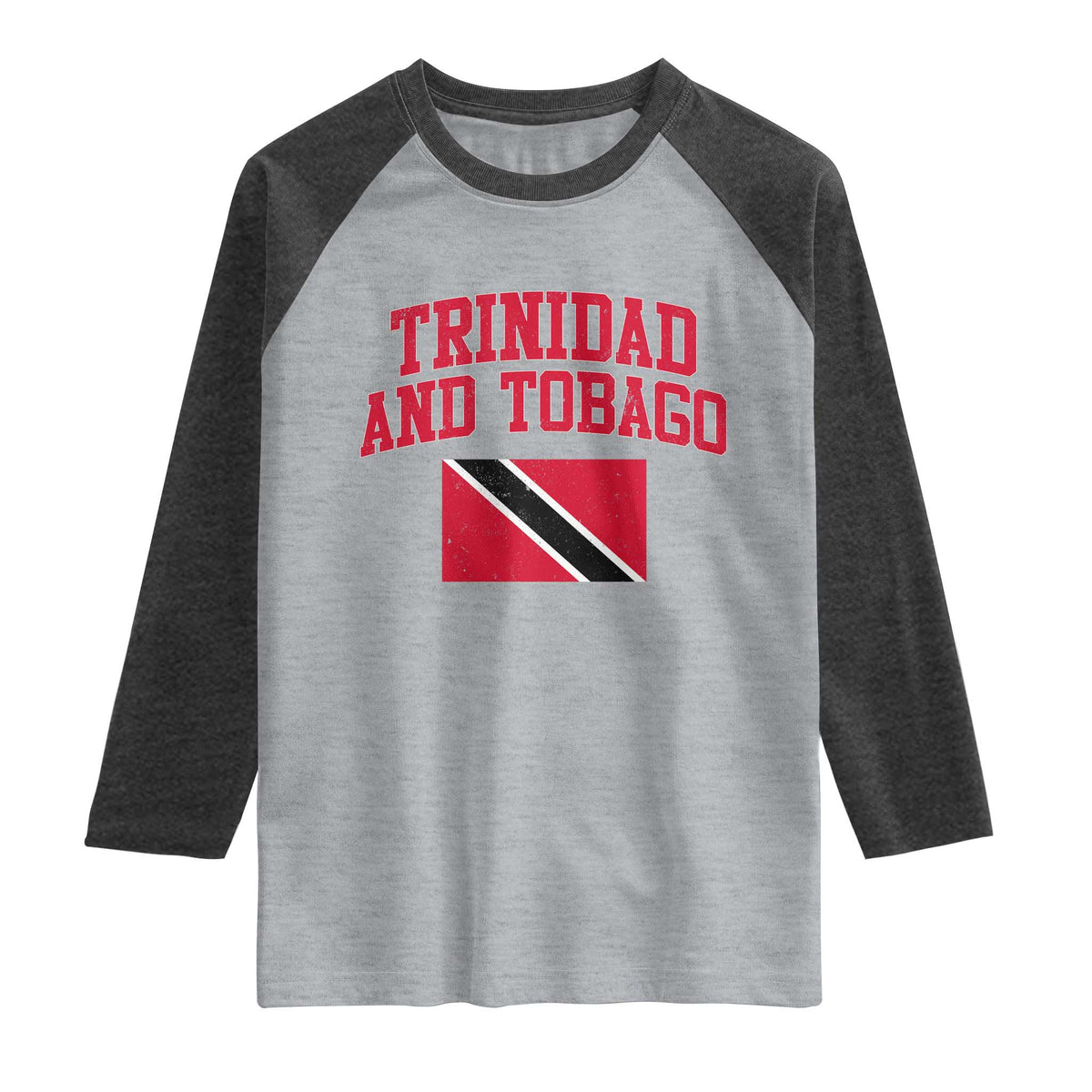 Trinidad And Tobago Athletic Throwback Design Raglan Shirt Vintage Trinidadian Flag