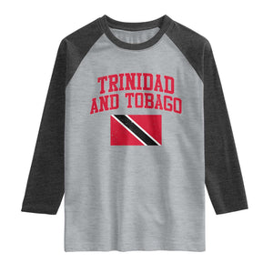 Trinidad And Tobago Athletic Throwback Design Raglan Shirt Vintage Trinidadian Flag