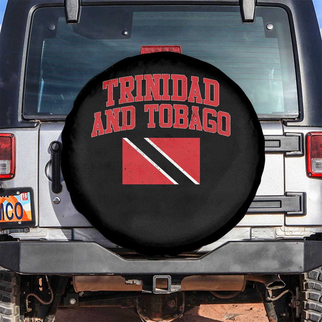Trinidad And Tobago Athletic Throwback Design Spare Tire Cover Vintage Trinidadian Flag