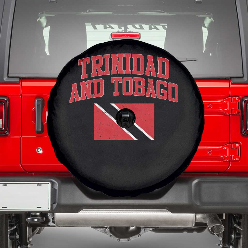 Trinidad And Tobago Athletic Throwback Design Spare Tire Cover Vintage Trinidadian Flag