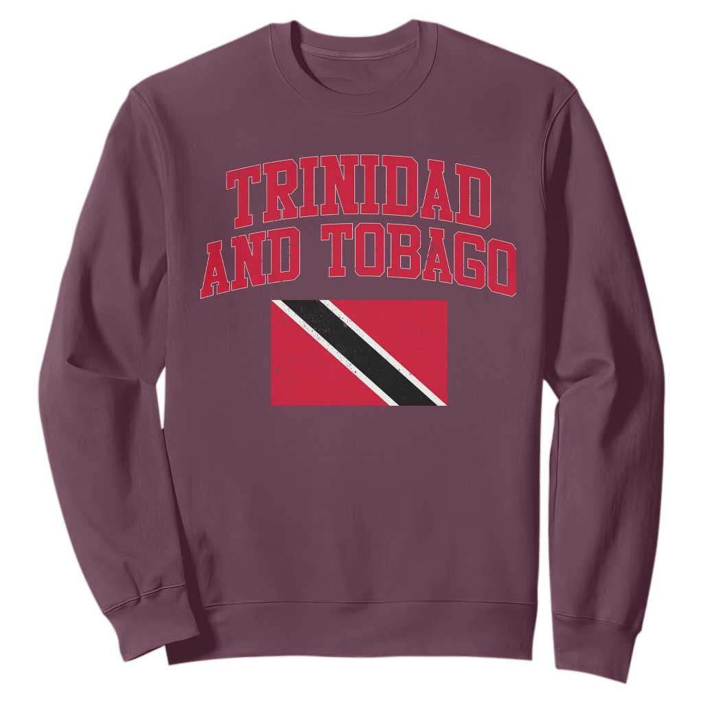 Trinidad And Tobago Athletic Throwback Design Sweatshirt Vintage Trinidadian Flag