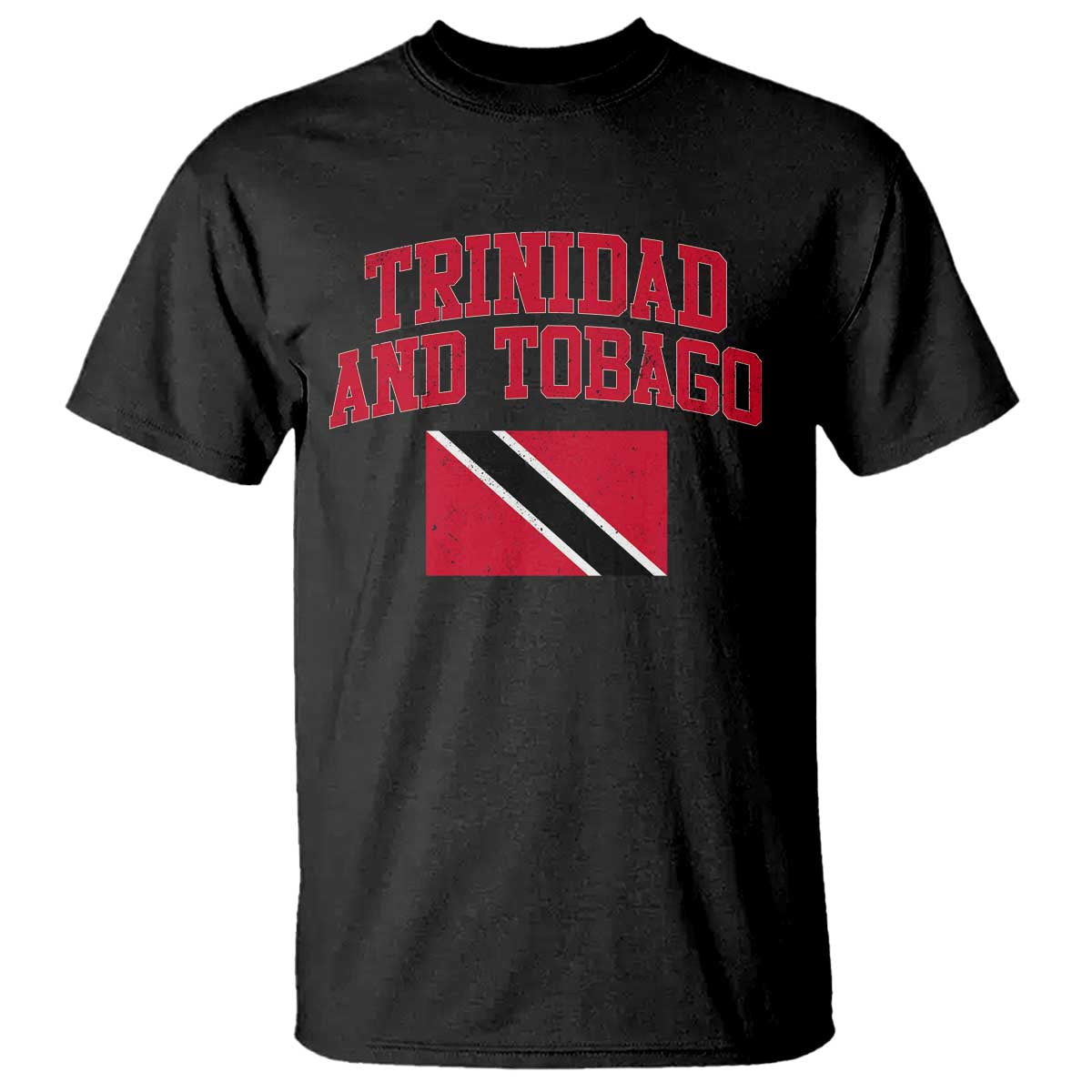 Trinidad And Tobago Athletic Throwback Design T Shirt Vintage Trinidadian Flag TS11 Black Print Your Wear