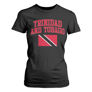 Trinidad And Tobago Athletic Throwback Design T Shirt For Women Vintage Trinidadian Flag