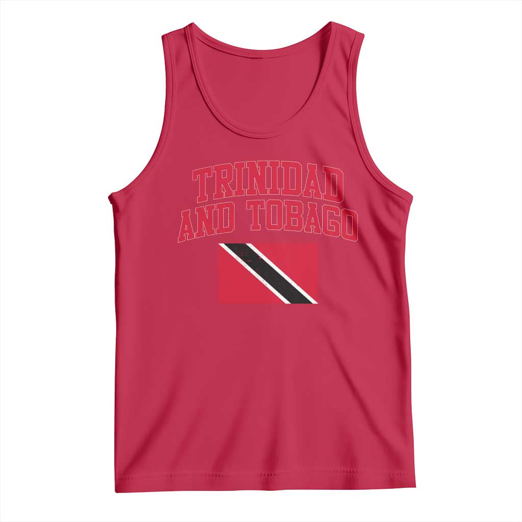 Trinidad And Tobago Athletic Throwback Design Tank Top Vintage Trinidadian Flag