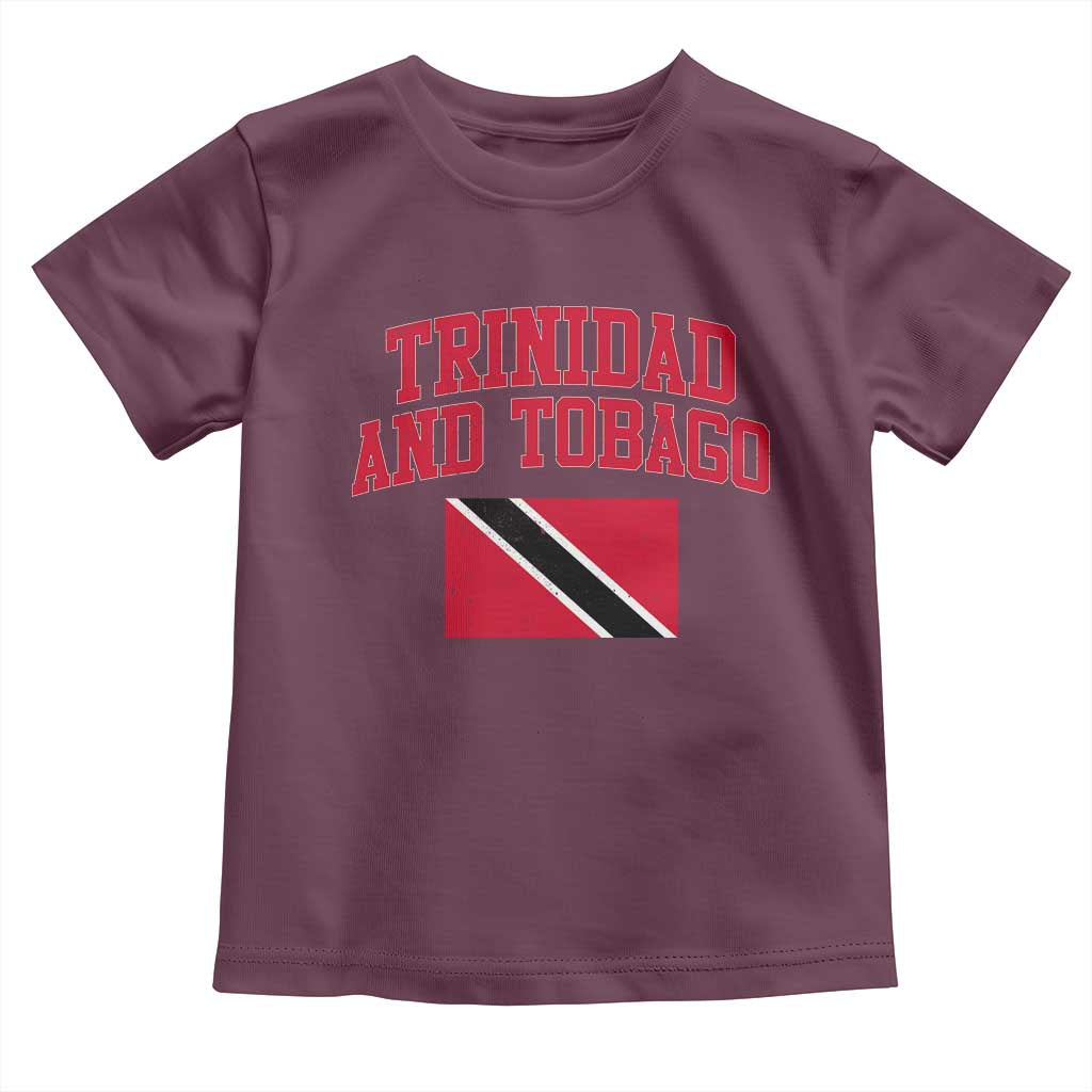 Trinidad And Tobago Athletic Throwback Design Toddler T Shirt Vintage Trinidadian Flag