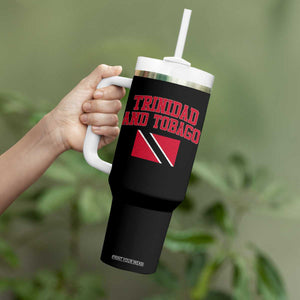 Trinidad And Tobago Athletic Throwback Design Tumbler With Handle Vintage Trinidadian Flag