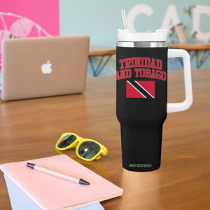 Trinidad And Tobago Athletic Throwback Design Tumbler With Handle Vintage Trinidadian Flag