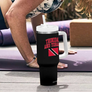 Trinidad And Tobago Athletic Throwback Design Tumbler With Handle Vintage Trinidadian Flag