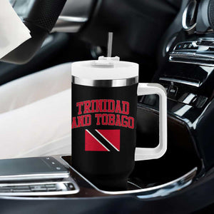 Trinidad And Tobago Athletic Throwback Design Tumbler With Handle Vintage Trinidadian Flag
