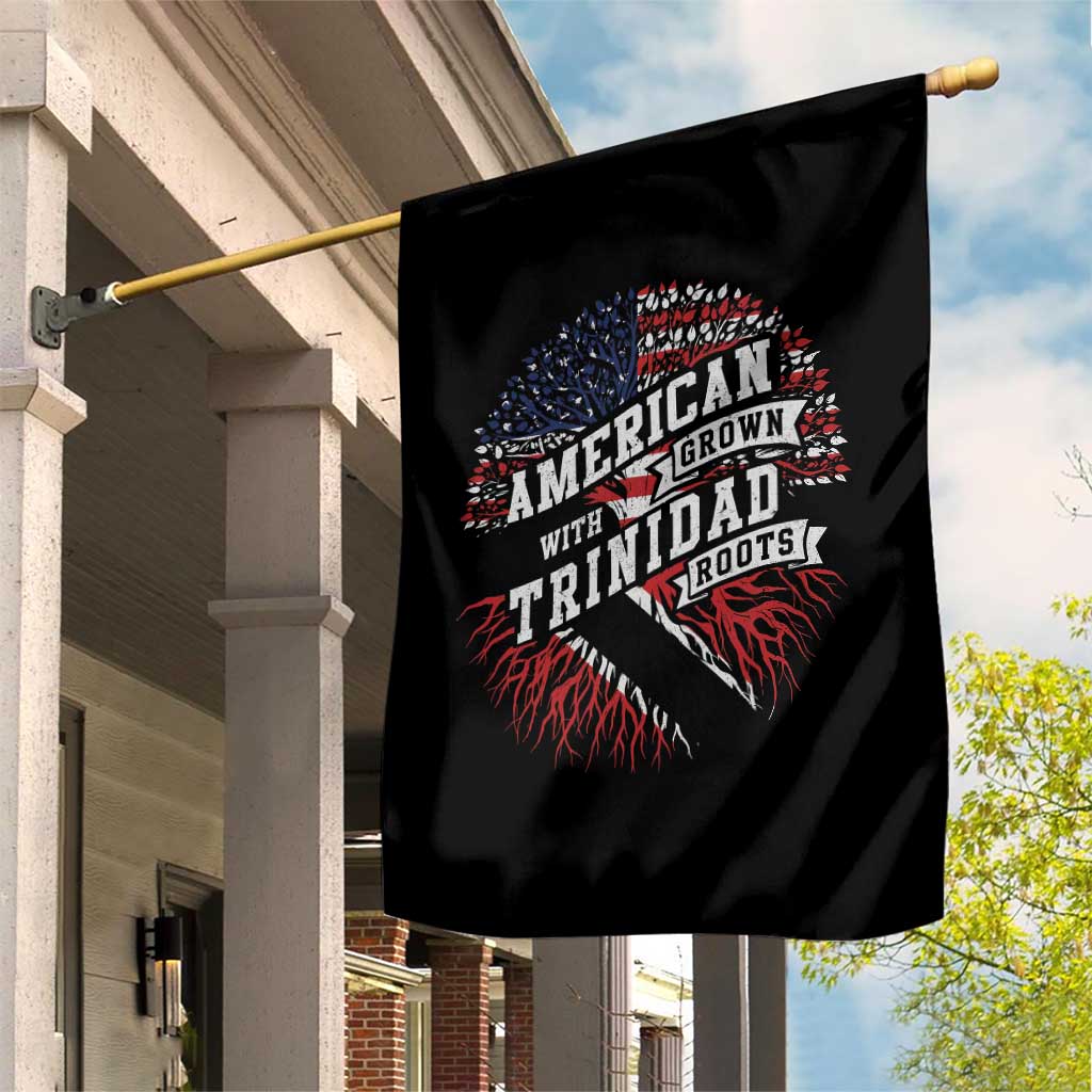 American Grown WIth Trinidad Roots Garden Flag Proud Trinidadian and Tobagonian Americans