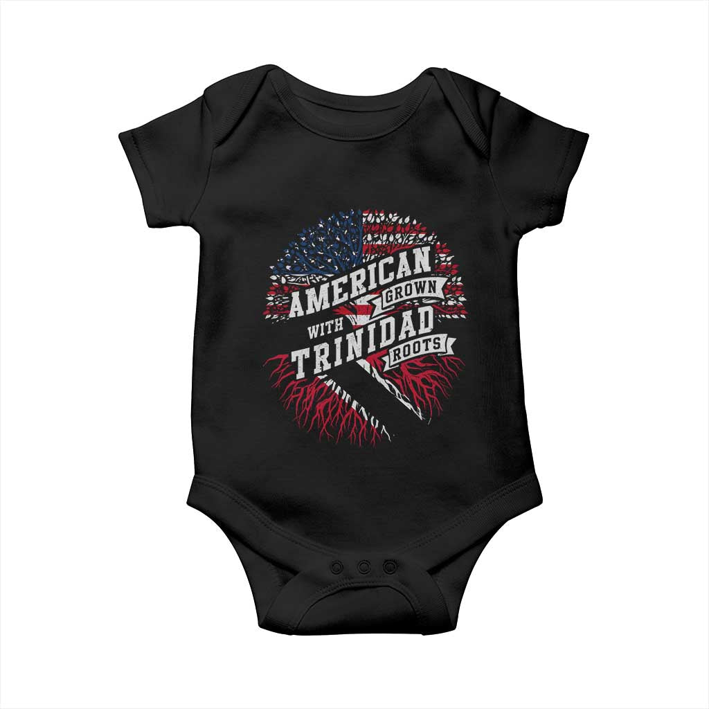 American Grown WIth Trinidad Roots Baby Onesie Proud Trinidadian and Tobagonian Americans