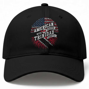 American Grown WIth Trinidad Roots Baseball Cap Proud Trinidadian and Tobagonian Americans