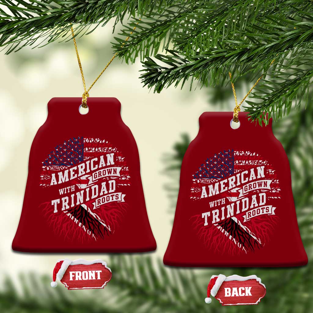 American Grown WIth Trinidad Roots Ceramic Ornament Proud Trinidadian and Tobagonian Americans
