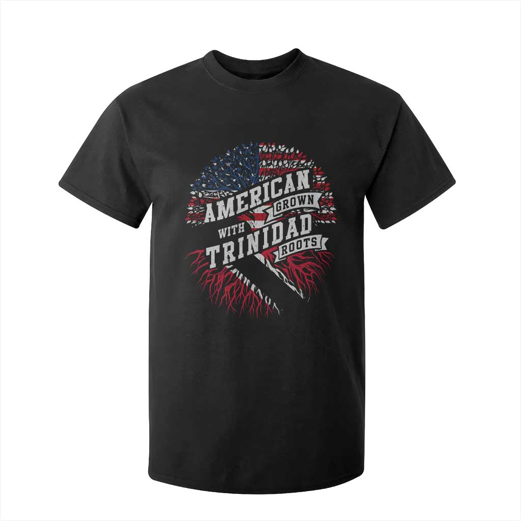 American Grown WIth Trinidad Roots T Shirt For Kid Proud Trinidadian and Tobagonian Americans TS11 Black Print Your Wear