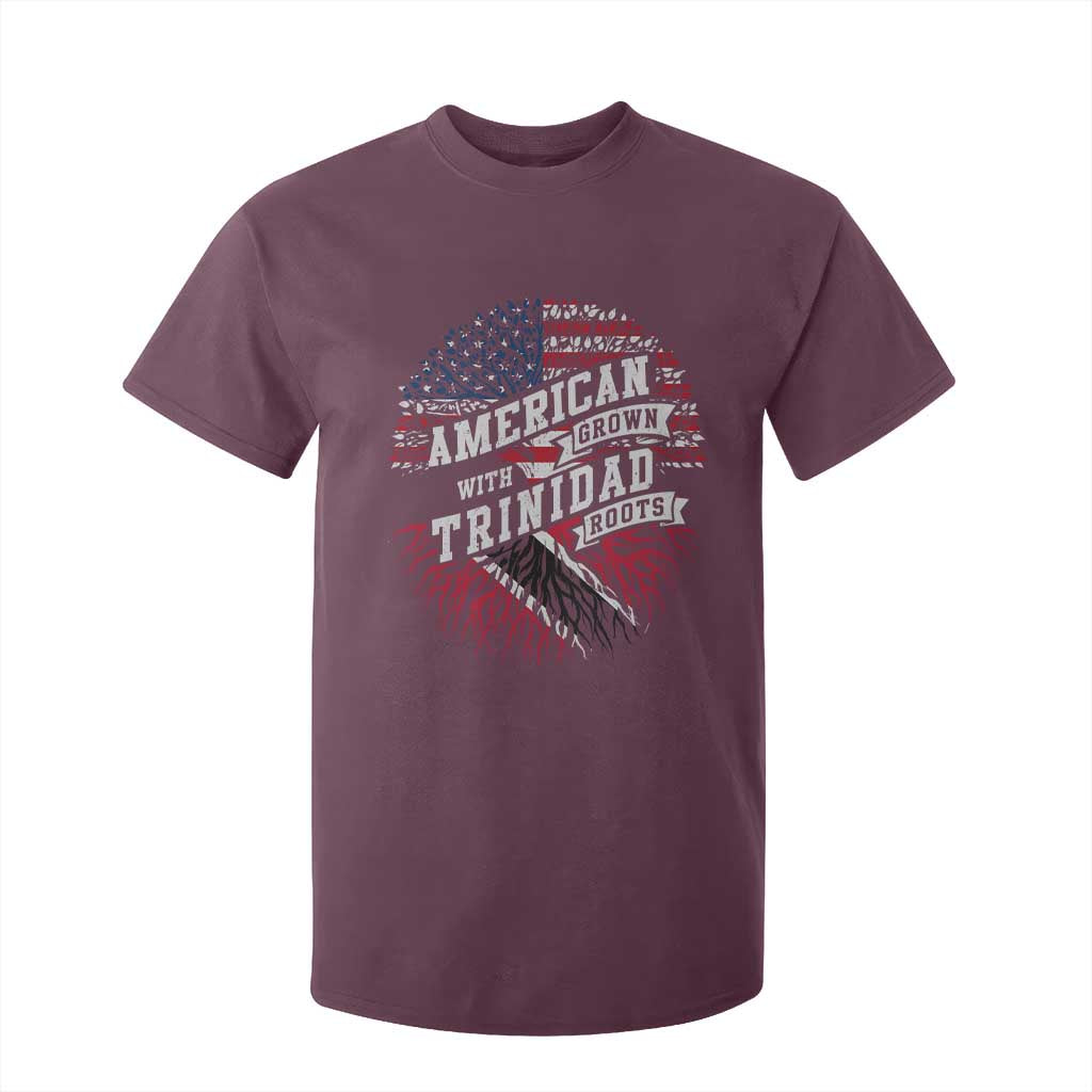 American Grown WIth Trinidad Roots T Shirt For Kid Proud Trinidadian and Tobagonian Americans