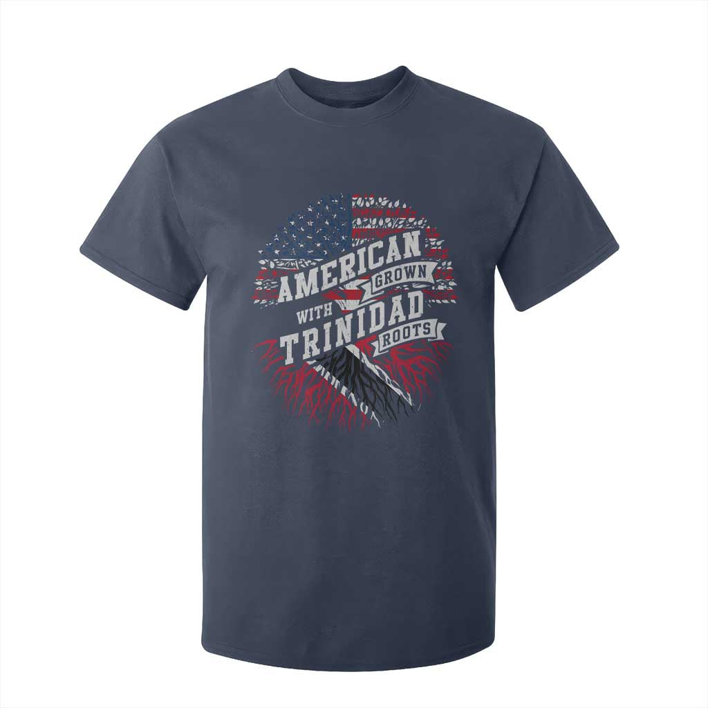 American Grown WIth Trinidad Roots T Shirt For Kid Proud Trinidadian and Tobagonian Americans