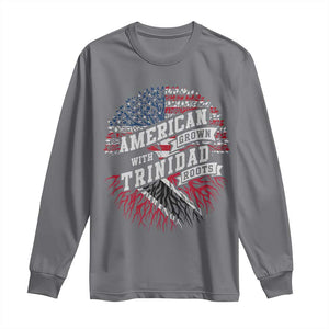 American Grown WIth Trinidad Roots Long Sleeve Shirt Proud Trinidadian and Tobagonian Americans