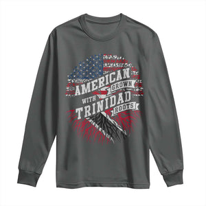 American Grown WIth Trinidad Roots Long Sleeve Shirt Proud Trinidadian and Tobagonian Americans