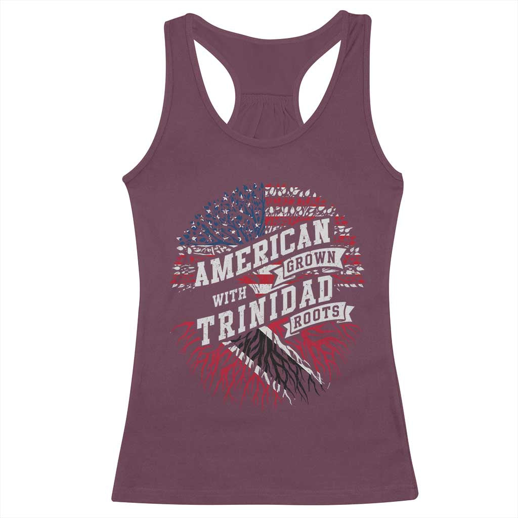 American Grown WIth Trinidad Roots Racerback Tank Top Proud Trinidadian and Tobagonian Americans