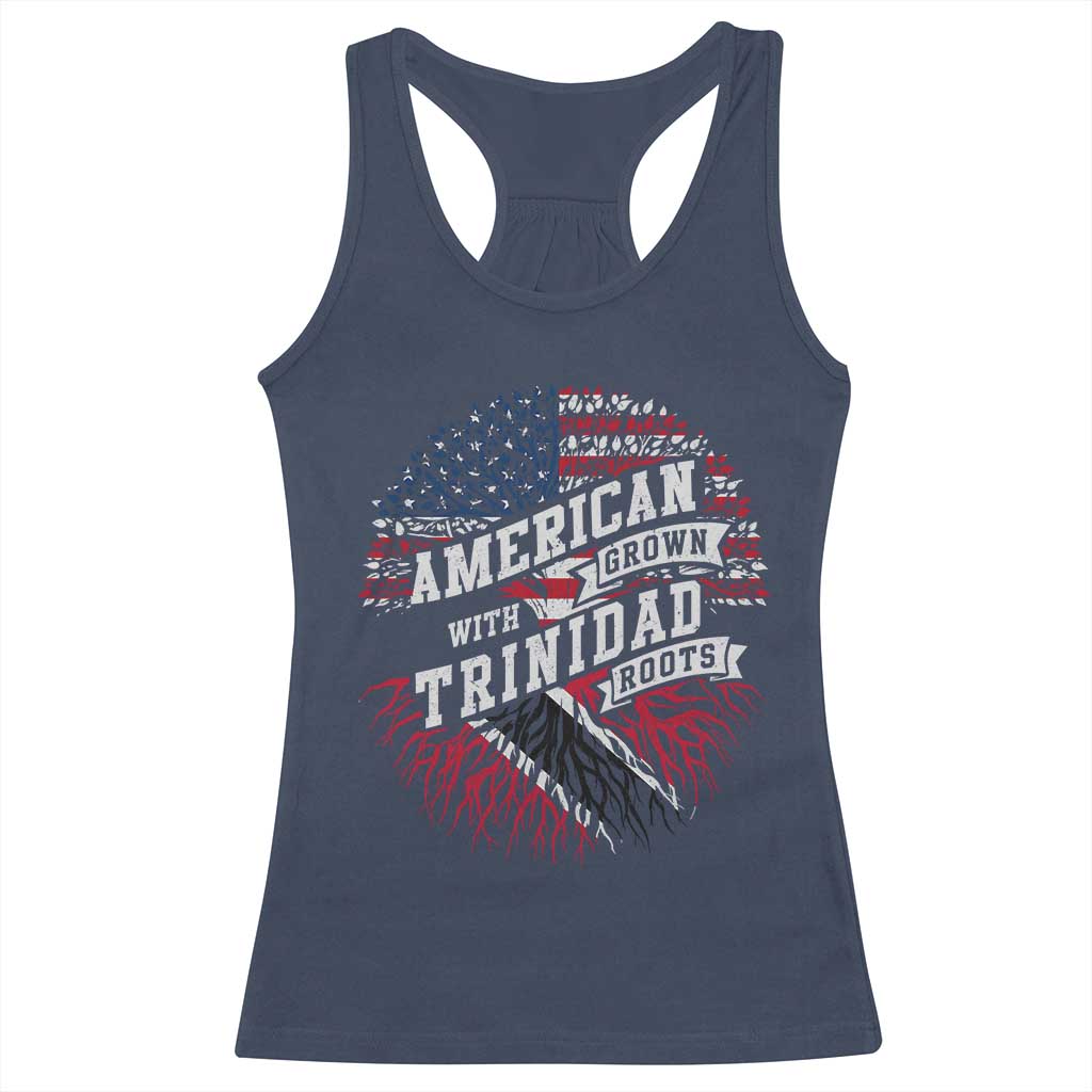 American Grown WIth Trinidad Roots Racerback Tank Top Proud Trinidadian and Tobagonian Americans