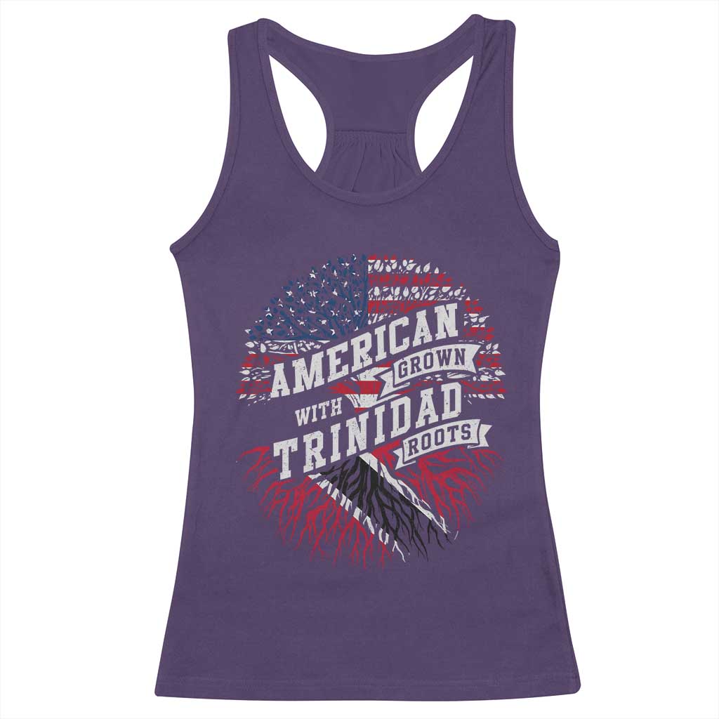 American Grown WIth Trinidad Roots Racerback Tank Top Proud Trinidadian and Tobagonian Americans