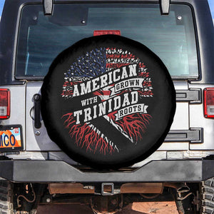 American Grown WIth Trinidad Roots Spare Tire Cover Proud Trinidadian and Tobagonian Americans TS11 No hole Black Print Your Wear