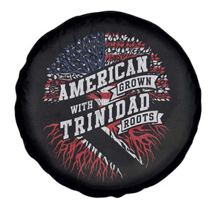 American Grown WIth Trinidad Roots Spare Tire Cover Proud Trinidadian and Tobagonian Americans TS11 Print Your Wear