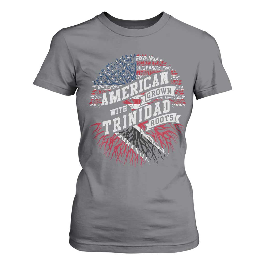 American Grown WIth Trinidad Roots T Shirt For Women Proud Trinidadian and Tobagonian Americans