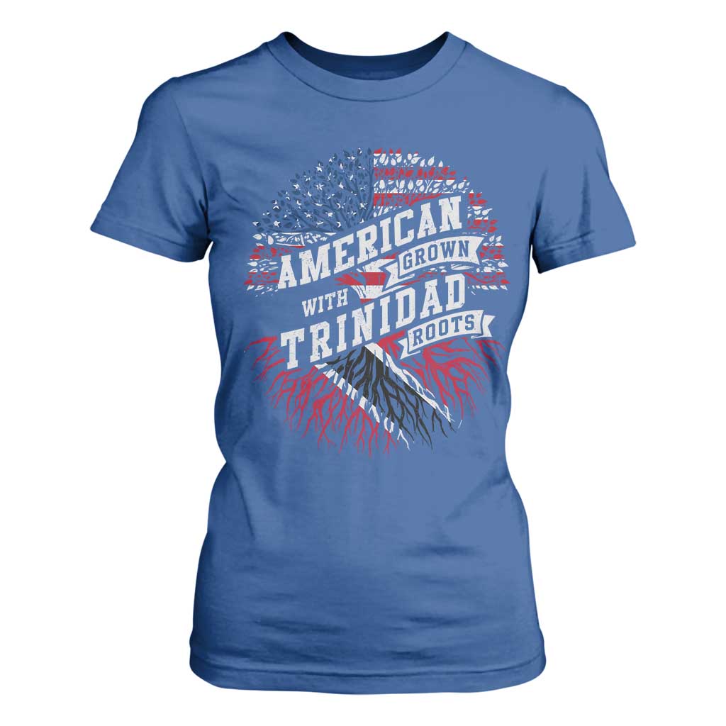 American Grown WIth Trinidad Roots T Shirt For Women Proud Trinidadian and Tobagonian Americans