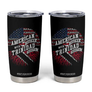 American Grown WIth Trinidad Roots Tumbler Cup Proud Trinidadian and Tobagonian Americans TS11 Black Print Your Wear