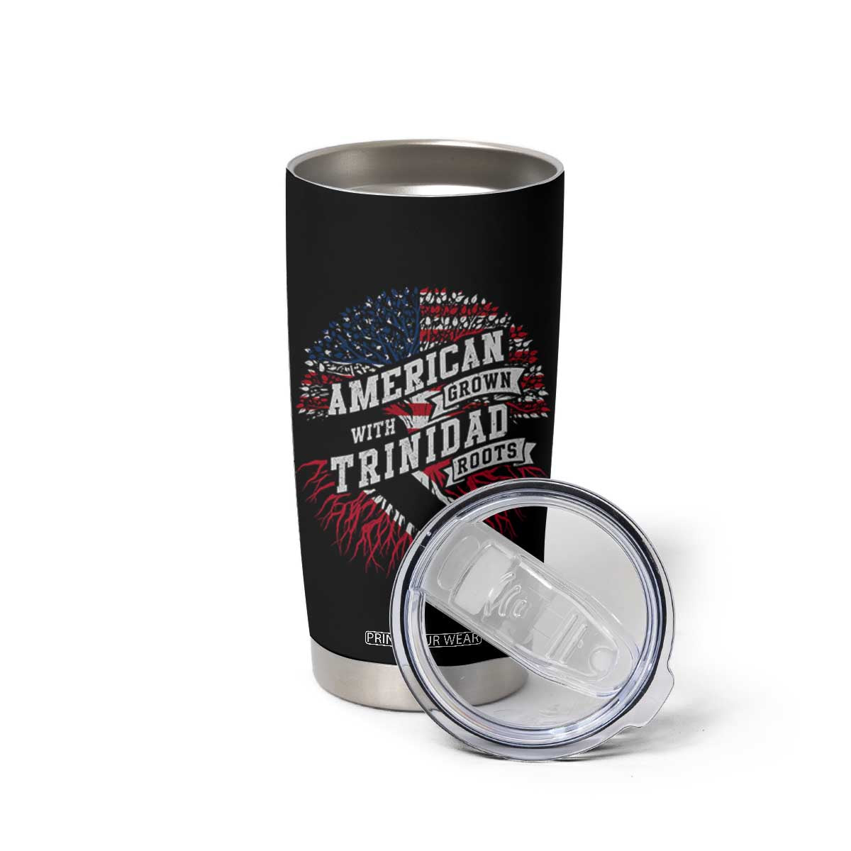 American Grown WIth Trinidad Roots Tumbler Cup Proud Trinidadian and Tobagonian Americans TS11 Print Your Wear