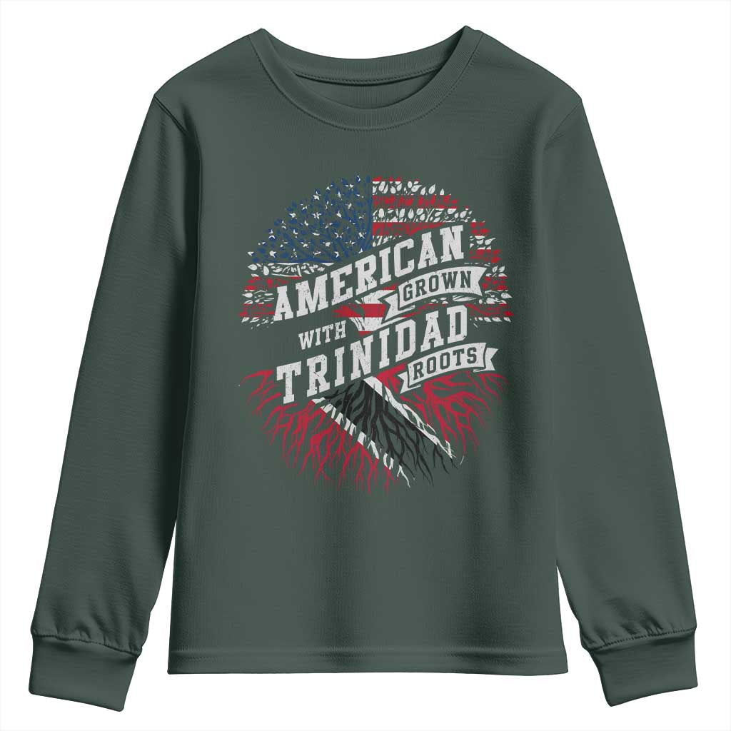 American Grown WIth Trinidad Roots Youth Sweatshirt Proud Trinidadian and Tobagonian Americans
