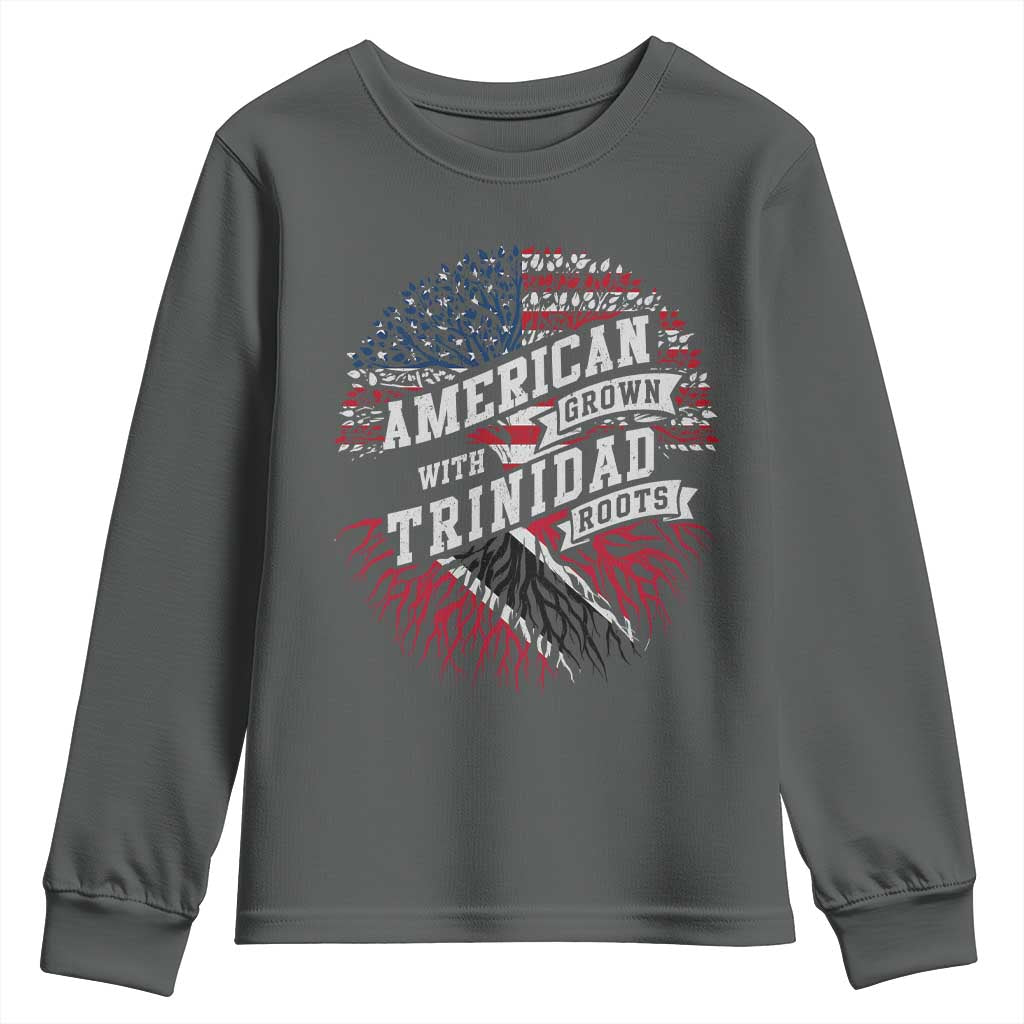 American Grown WIth Trinidad Roots Youth Sweatshirt Proud Trinidadian and Tobagonian Americans