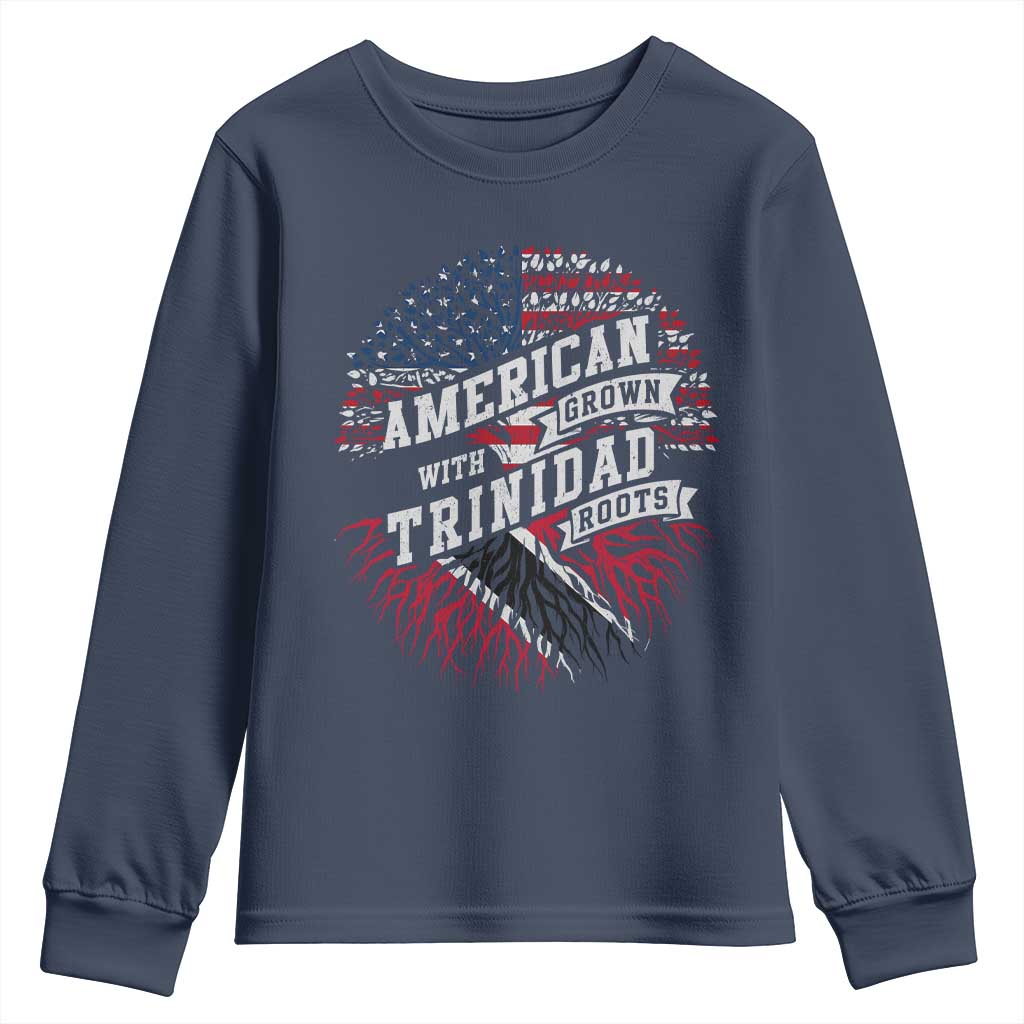 American Grown WIth Trinidad Roots Youth Sweatshirt Proud Trinidadian and Tobagonian Americans