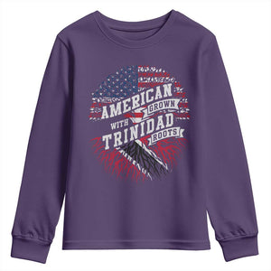 American Grown WIth Trinidad Roots Youth Sweatshirt Proud Trinidadian and Tobagonian Americans