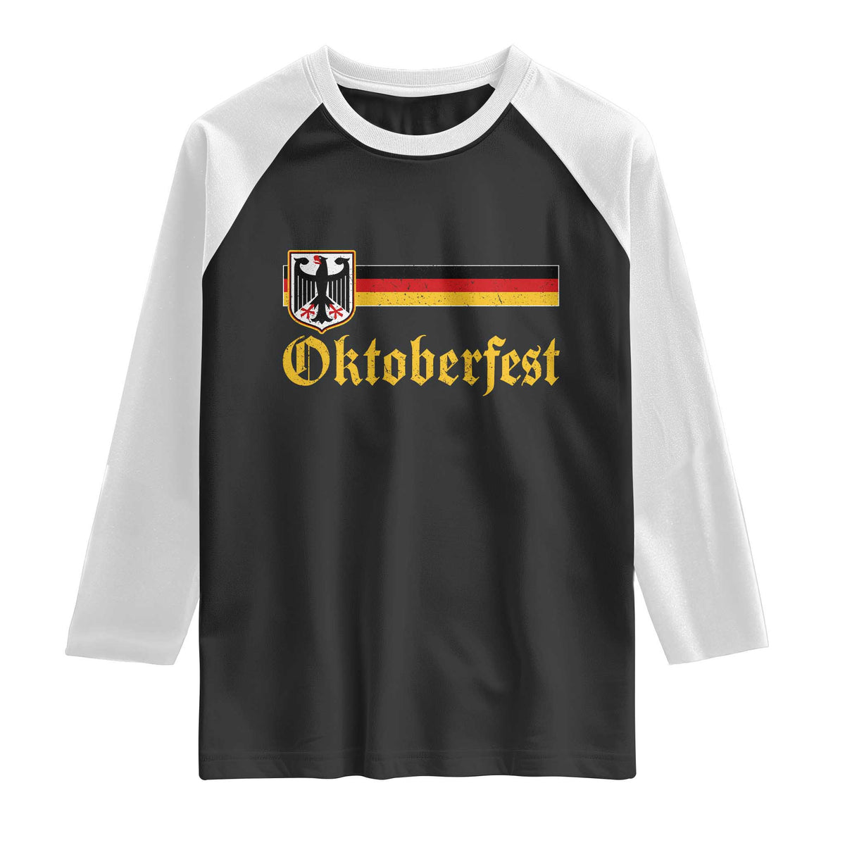 Oktoberfest German Bundesadler Coat of Arms Raglan Shirt Bavarian Drinking Festival