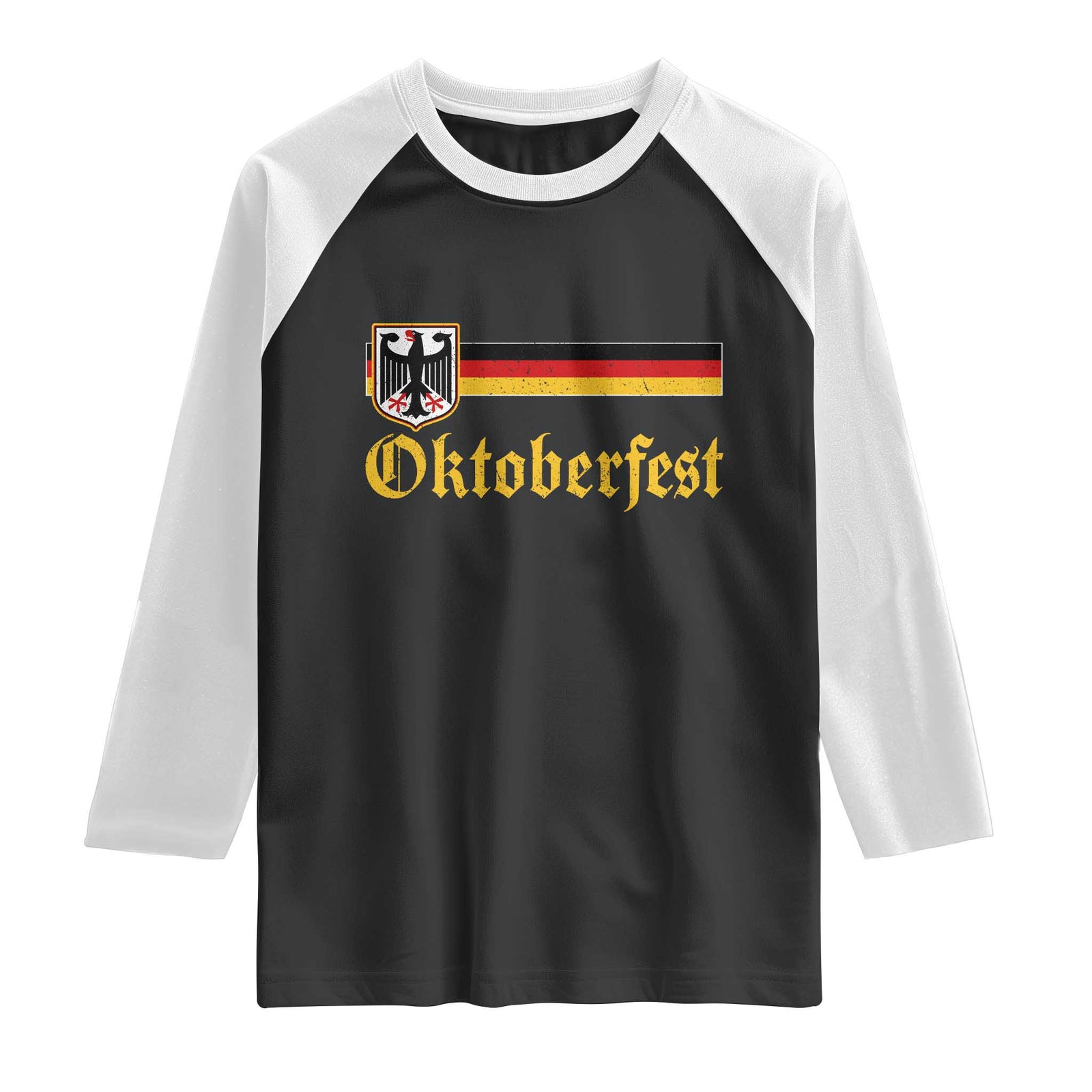 Oktoberfest German Bundesadler Coat of Arms Raglan Shirt Bavarian Drinking Festival