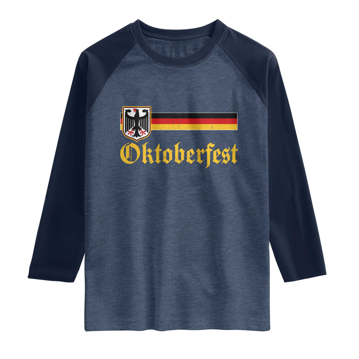 Oktoberfest German Bundesadler Coat of Arms Raglan Shirt Bavarian Drinking Festival